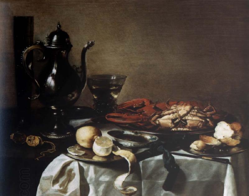 Pieter Claesz Style life with lobster and crab oil painting picture